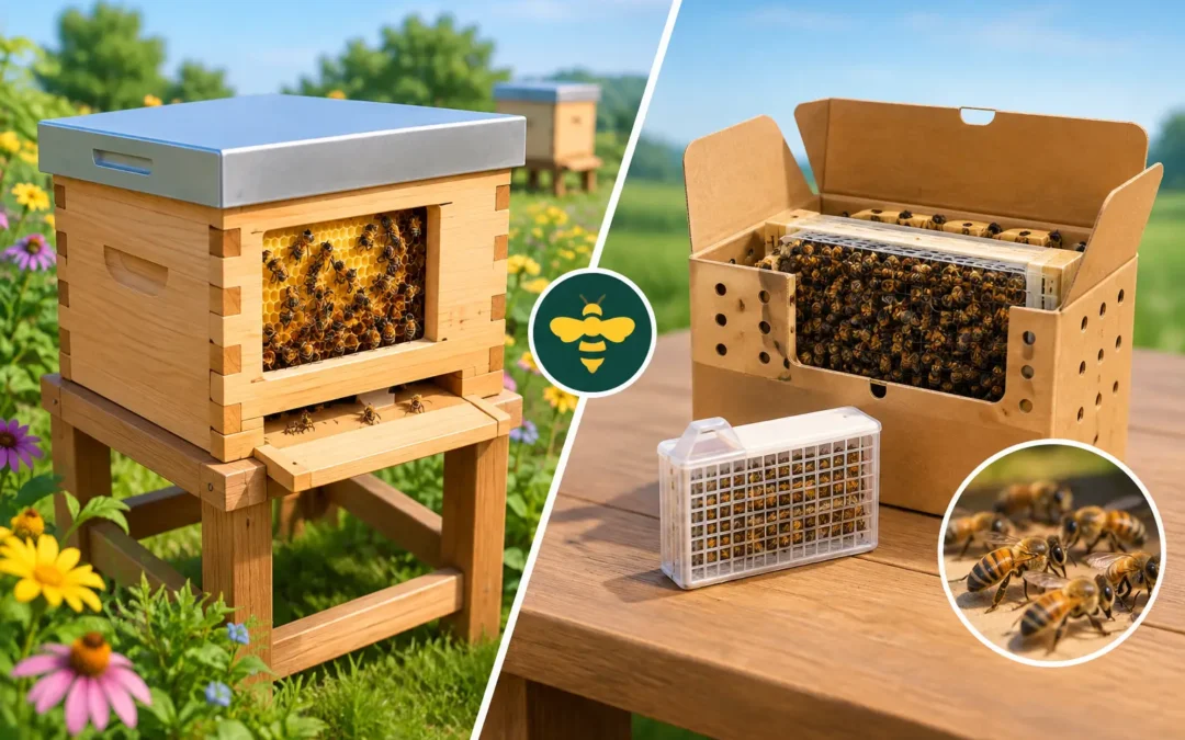Nucleus Colonies Versus Package Bees Compared